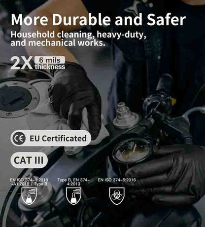 100/50 Stück schwarze Nitril-Einweghandschuhe