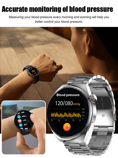 🔥【24-Stunden-Gesundheitscheck】Steel Band Watch4 Pro⌚Mount Sinai Hospital Arzt empfohlen