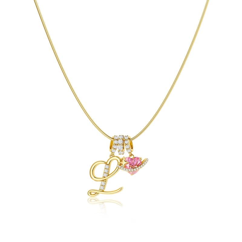 💖Letzter Tag 50 % Rabatt✨3-lagige Anhänger-Halsketten mit Initialen A-Z