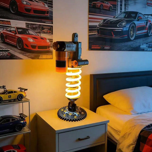 🎁Vatertags-Sonderangebot🔥Inspirierte Stoßdämpfer-Lampe – Verstellbare LED-Leuchte für Gamer und Autoliebhaber (⏰Kostenloser Versand