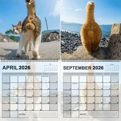 🔥LETZTER TAG 49 % RABATT – 🐈2026 Lustiger Kalender mit Katzenhinter