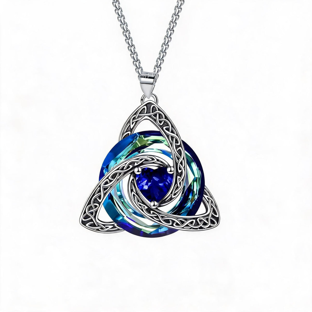 ✨Halskette mit Geburtsstein und keltischem Dreifachknoten – ein bedeutungsvolles Symbol für Liebe und Verbundenheit ❤️