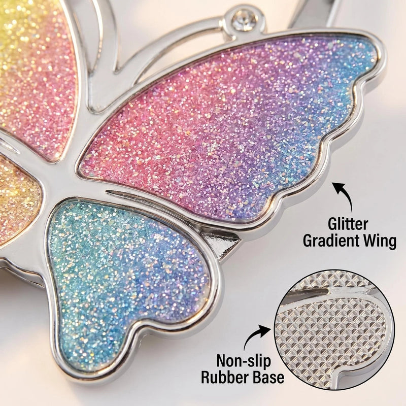 Butterfly Faltbarer Handtaschenhaken – Stilvoller, tragbarer, rutschfester Taschenhaken