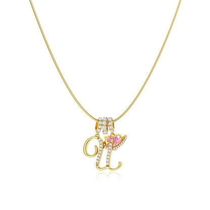💖Letzter Tag 50 % Rabatt✨3-lagige Anhänger-Halsketten mit Initialen A-Z