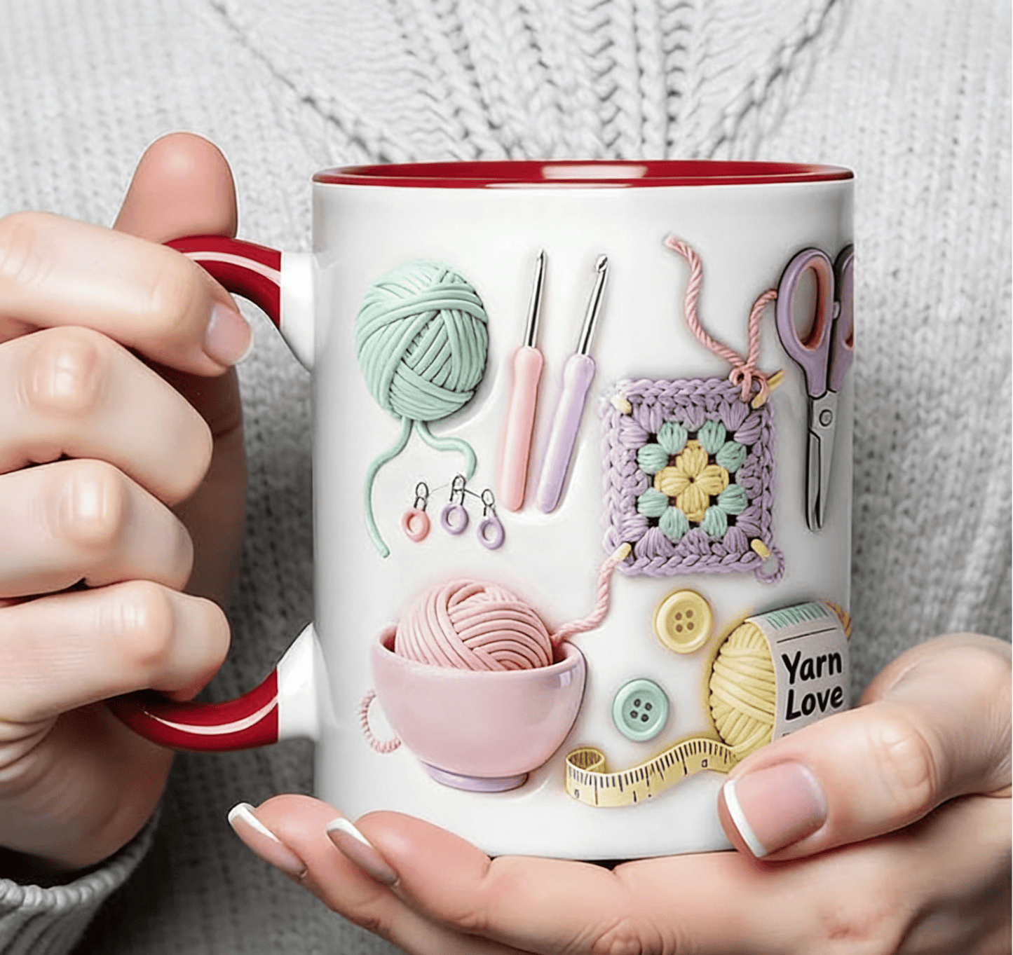 💥Letzter Tag mit 50 % Rabatt!!🏆Blitzverkauf⚡ Über 50.000 verkauft! Fast ausverkauft💥„Yarn Love“-Tasse, ein Geschenk für Handarbeitsbegeisterte und kreative Köpfe