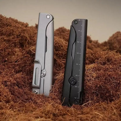 ✂️ 2-in-1 Faltbare EDC-Schere mit integriertem Lineal