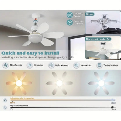 ⏳SOMMER-SCHLUSSVERKAUF 60 % RABATT🔥40-W-LED-Deckenventilator mit Beleuchtung – 20,5 Zoll, extrem leise, mit Fernbedienung 🎯 | E27 + KOSTENLOSER B22-Adapter 🔌 | Für Schlafzimmer 😴, Küche 👩‍🍳 und Garage 🛠️