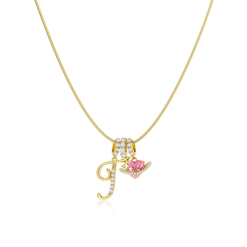 💖Letzter Tag 50 % Rabatt✨3-lagige Anhänger-Halsketten mit Initialen A-Z