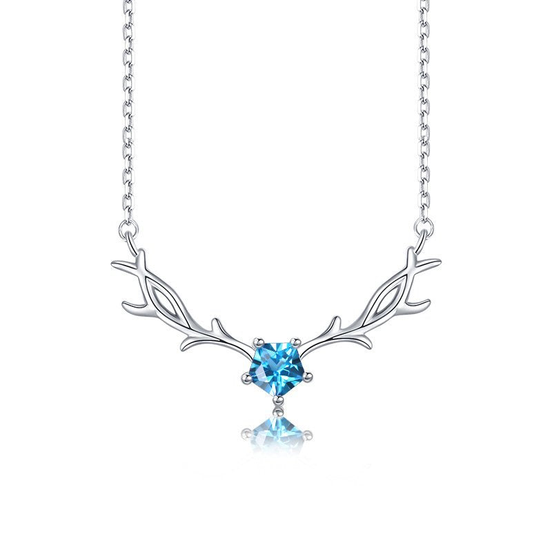 Halskette in Hirschform | Schiebegrußkarte