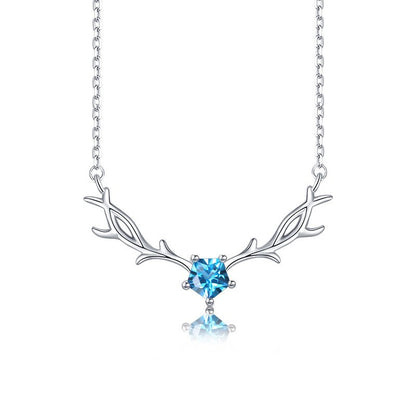 Halskette in Hirschform | Schiebegrußkarte