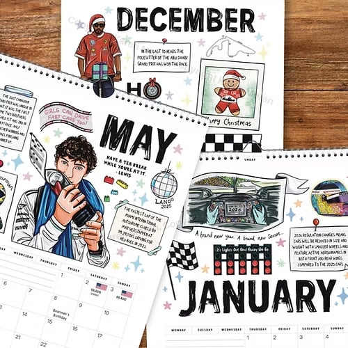 🏎️📅F1 Scrapbook Rennkalender 2026 — Der ultimative Wandkalender für Rennsportfans