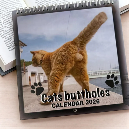 🔥LETZTER TAG 49 % RABATT – 🐈2026 Lustiger Kalender mit Katzenhinter