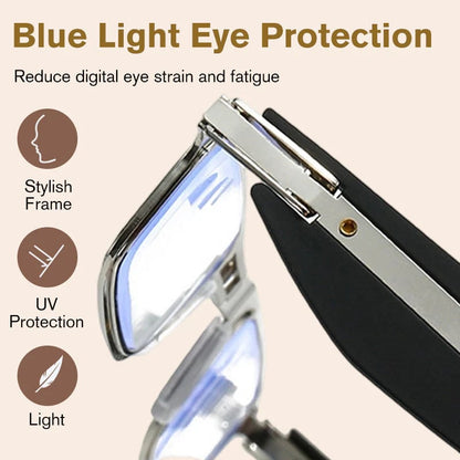 (🎁Letzter Tag 49 % Rabatt)👓Klappbare Lesebrille mit Blaulichtfilter und Etu