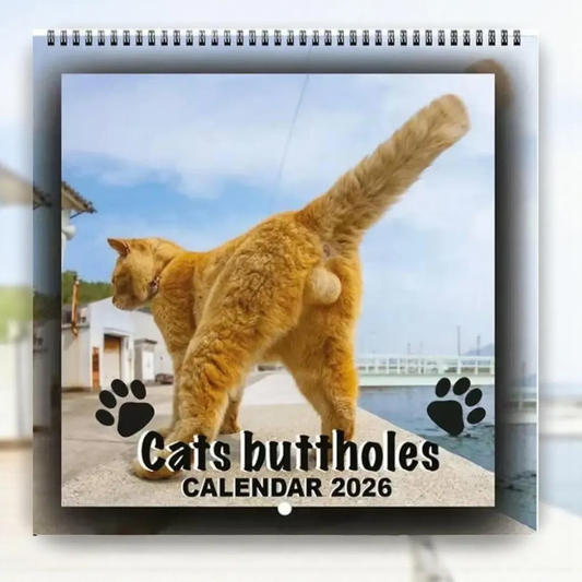 🔥LETZTER TAG 49 % RABATT – 🐈2026 Lustiger Kalender mit Katzenhinter