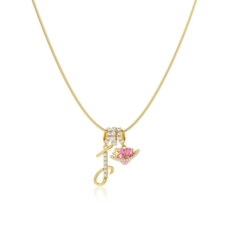 💖Letzter Tag 50 % Rabatt✨3-lagige Anhänger-Halsketten mit Initialen A-Z