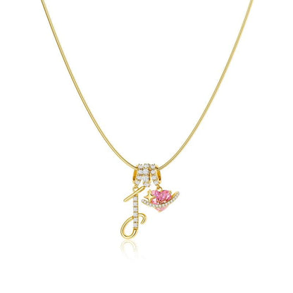 💖Letzter Tag 50 % Rabatt✨3-lagige Anhänger-Halsketten mit Initialen A-Z