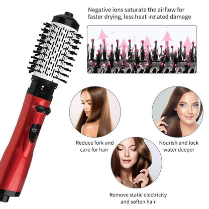 3-in-1-Heißluftstyler und rotierender Haartrockner für trockenes Haar, lockiges Haar, glattes Haar