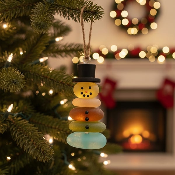 🌊Weihnachtsornamente aus Treibglas im Küstenstil💙