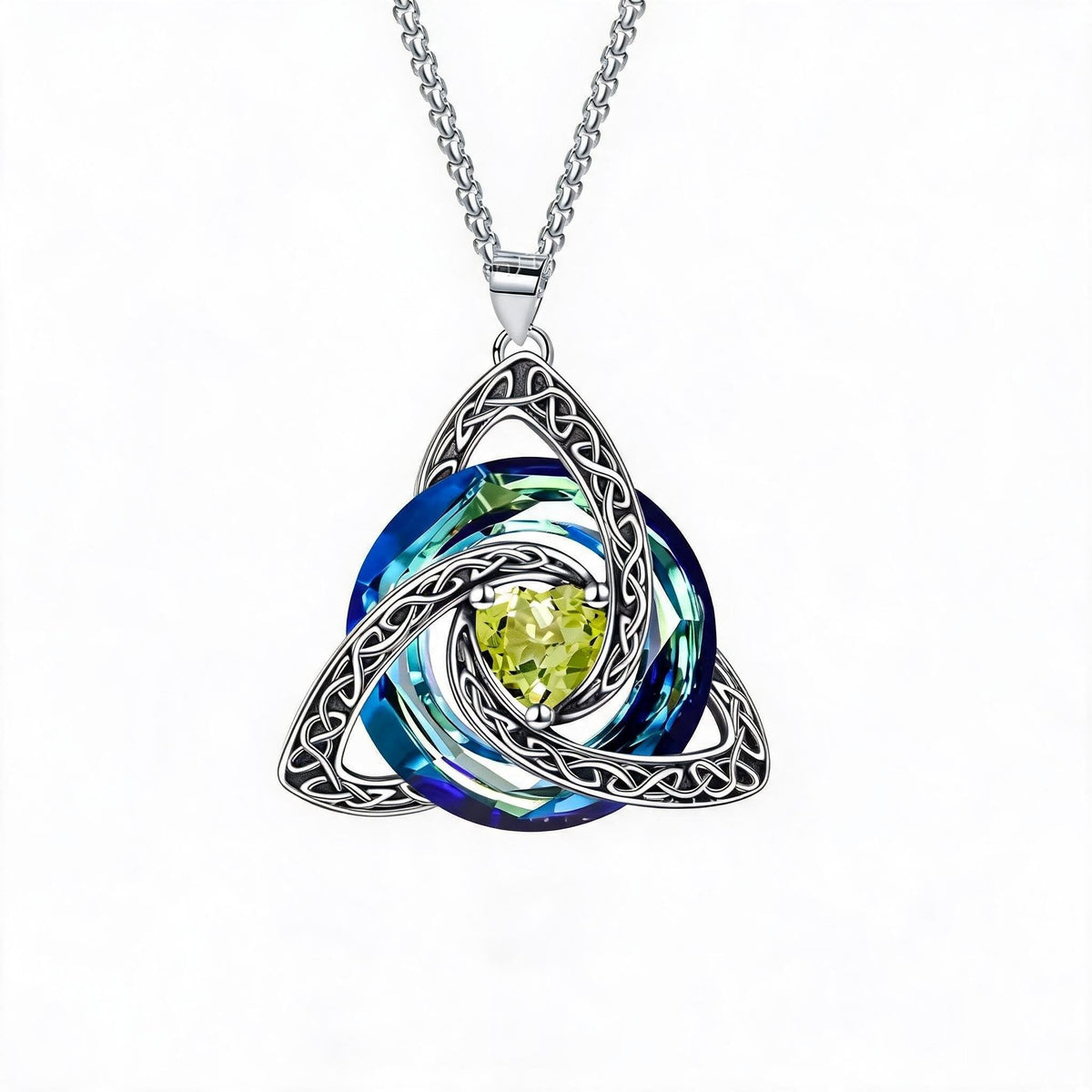 ✨Halskette mit Geburtsstein und keltischem Dreifachknoten – ein bedeutungsvolles Symbol für Liebe und Verbundenheit ❤️