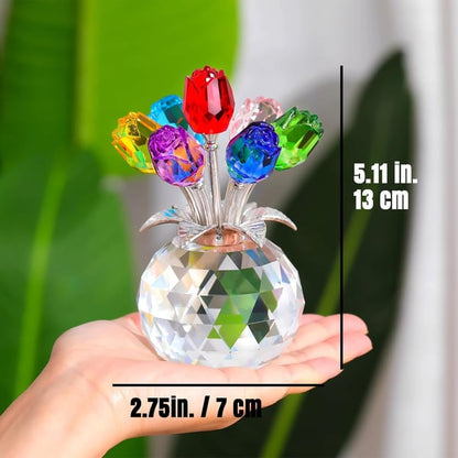 🌈✨ Kristallblumen-Prisma-Vase ✨