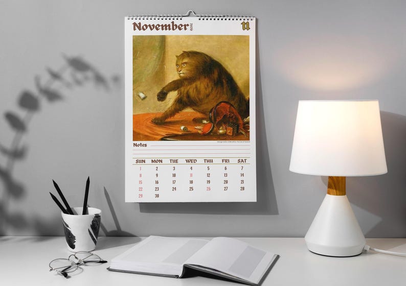 Wandkalender „Seltsame Katzen in der Renaissance 2026“