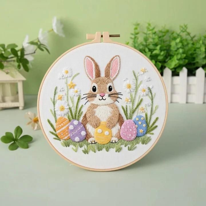 Frühlings-Osterhasen-Stickset🐰🧵