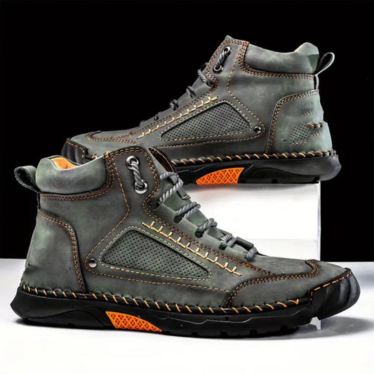 💥Heißer Verkauf💥Stilvolle handgenähte Herrenstiefel mit flacher Sohle