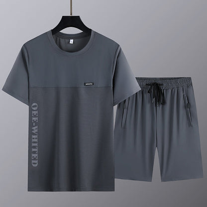 👍🎁Zweiteiliges Set aus Kurzarmshirt und Shorts für Herren