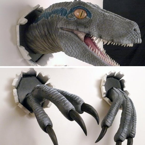 🎉3D-Wanddekoration mit Dinosaurier