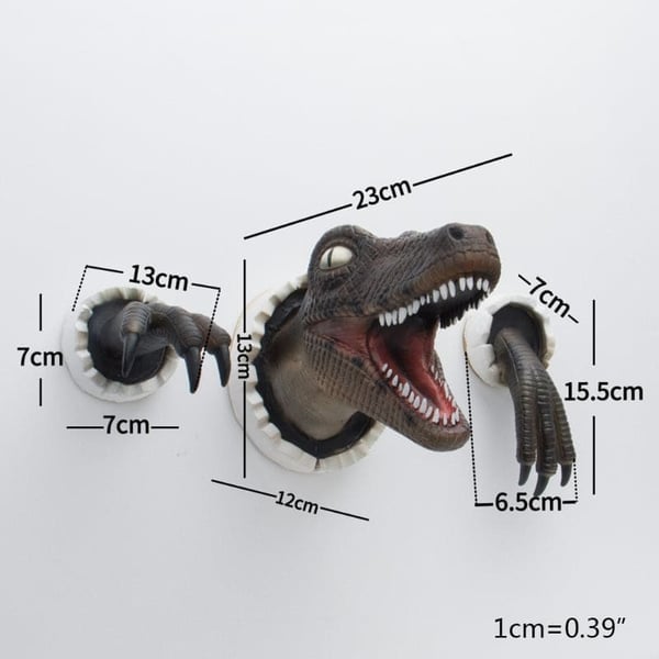 🎉3D-Wanddekoration mit Dinosaurier