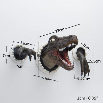 🎉3D-Wanddekoration mit Dinosaurier