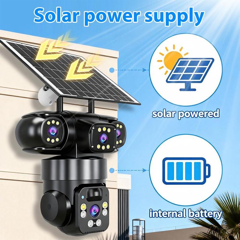 ⏳Zeitlich begrenztes Sonderangebot⏰ 6K-9-MP-WLAN-Überwachungskamera für den Außenbereich | 10-facher Zoom, 3 Objektive, 360°-PTZ | Wasserdicht nach IP66, Farb-Nachtsicht, Zwei-Wege-Audio, Bewegungserkennung