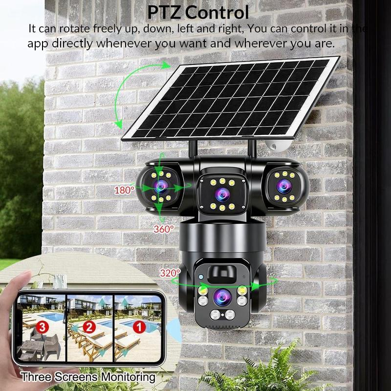 ⏳Zeitlich begrenztes Sonderangebot⏰ 6K-9-MP-WLAN-Überwachungskamera für den Außenbereich | 10-facher Zoom, 3 Objektive, 360°-PTZ | Wasserdicht nach IP66, Farb-Nachtsicht, Zwei-Wege-Audio, Bewegungserkennung