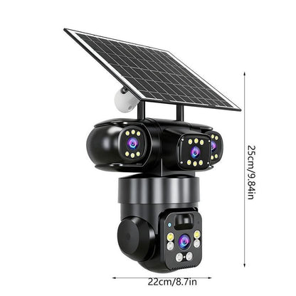 ⏳Zeitlich begrenztes Sonderangebot⏰ 6K-9-MP-WLAN-Überwachungskamera für den Außenbereich | 10-facher Zoom, 3 Objektive, 360°-PTZ | Wasserdicht nach IP66, Farb-Nachtsicht, Zwei-Wege-Audio, Bewegungserkennung