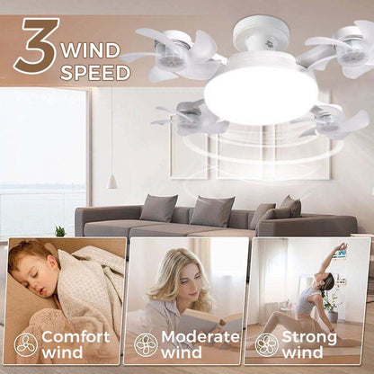 🌀 Neue Deckenventilator-Leuchte mit E27-Fassung – leiser 2-in-1-LED-Ventilator mit Fernbedienung, energieeffiziente Kombination aus Kühlung und Beleuchtung für Wohn- und Schlafzimme