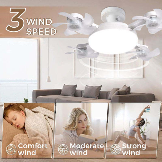 🌀 Neue Deckenventilator-Leuchte mit E27-Fassung – leiser 2-in-1-LED-Ventilator mit Fernbedienung, energieeffiziente Kombination aus Kühlung und Beleuchtung für Wohn- und Schlafzimme
