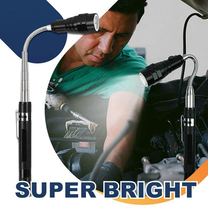 🔦 NUR FÜR BEGRENZTE ZEIT: 50 % RABATT! ✨ Multifunktionale magnetische Teleskop-Taschenlampe – ausziehbar, 360°-Schwanenhals, superhell 🛠️