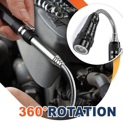 🔦 NUR FÜR BEGRENZTE ZEIT: 50 % RABATT! ✨ Multifunktionale magnetische Teleskop-Taschenlampe – ausziehbar, 360°-Schwanenhals, superhell 🛠️