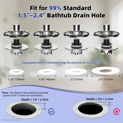 Black Friday Angebot: 49 % Rabatt 🔥 3-in-1 Pop-Up-Badewannenabflussstopfen mit sichtbarem Haarfänger